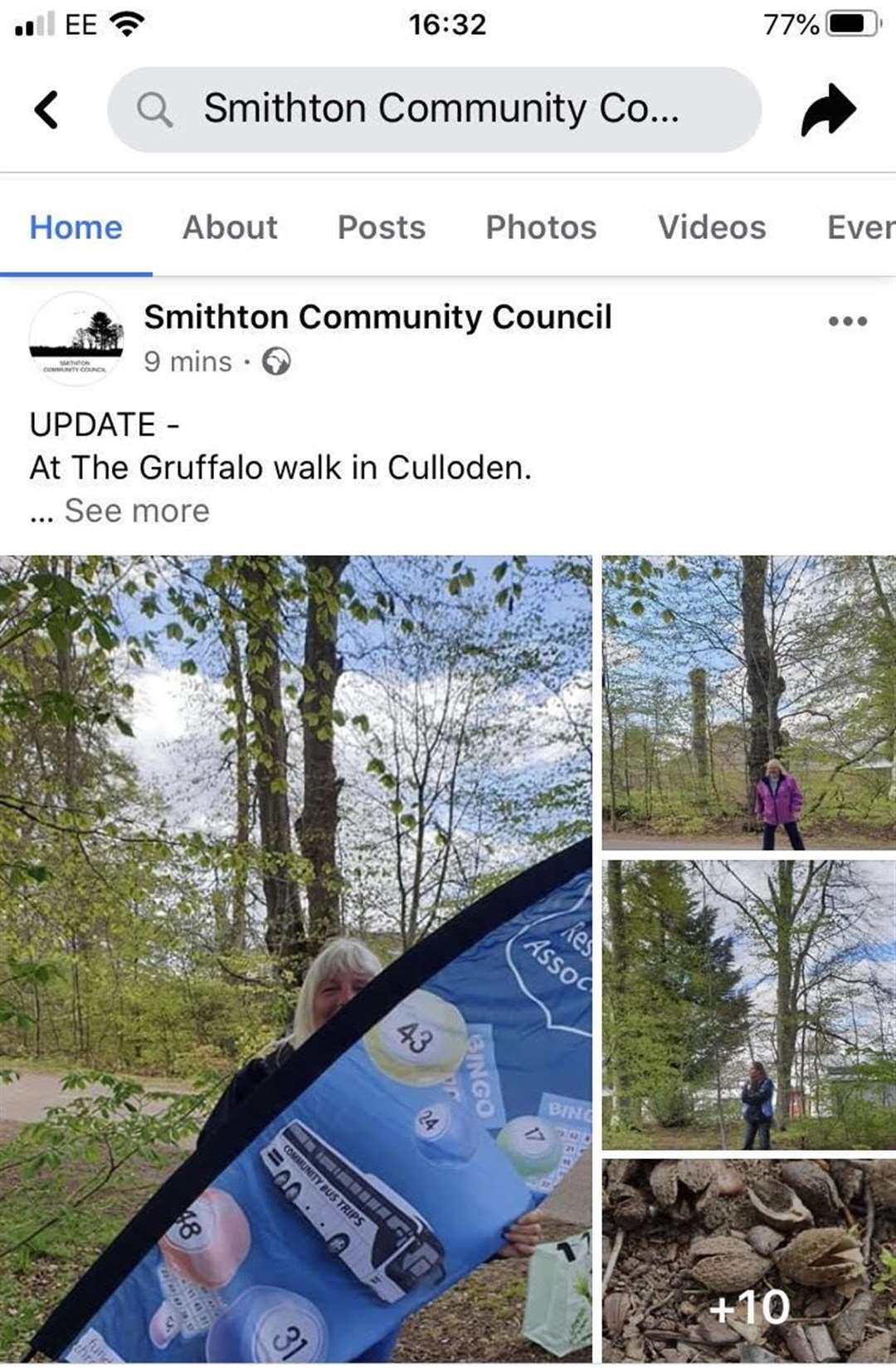 The Facebook post from Smithton Community Council.