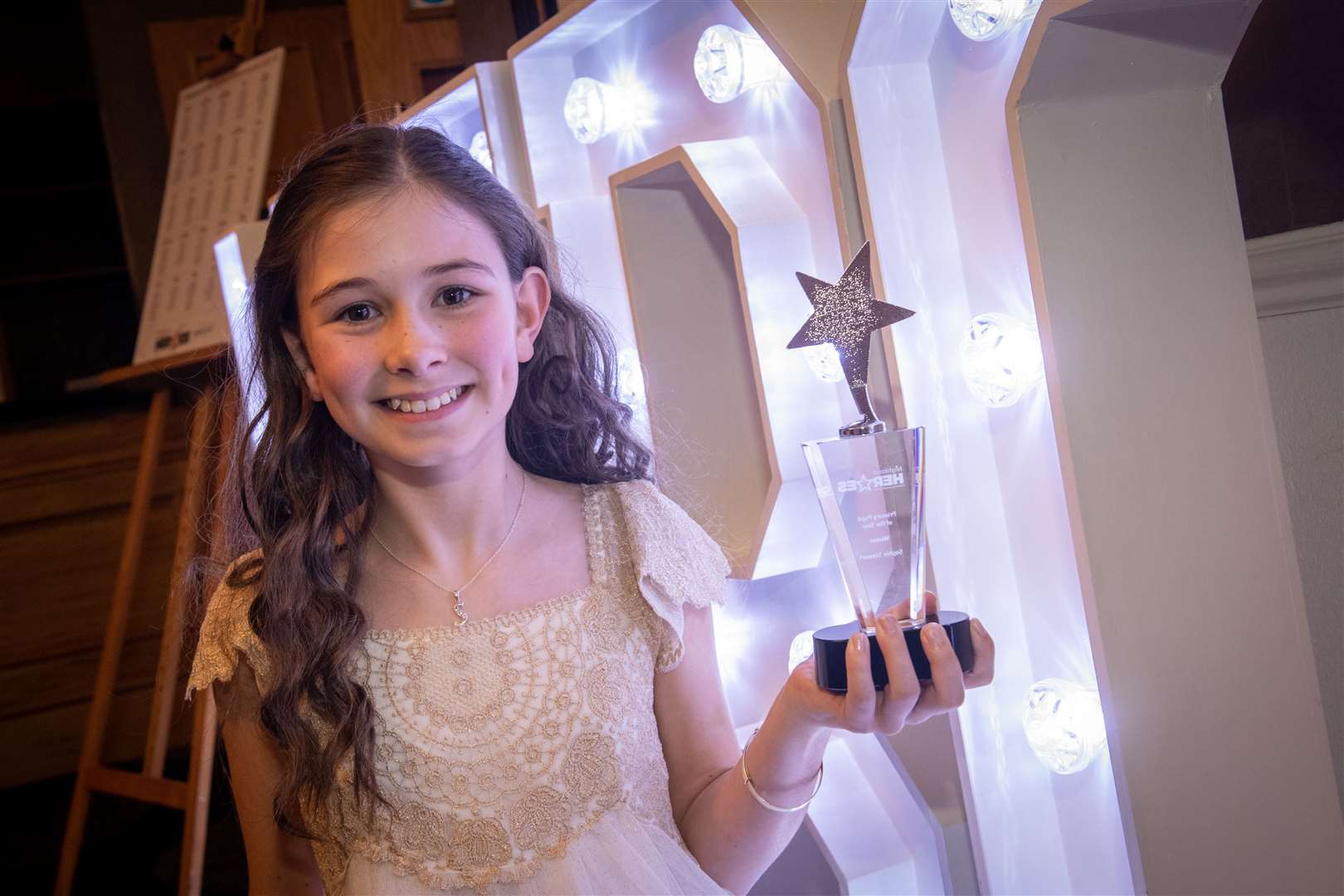 Sophie Stewart with her well-deserved award. Picture: Callum Mackay