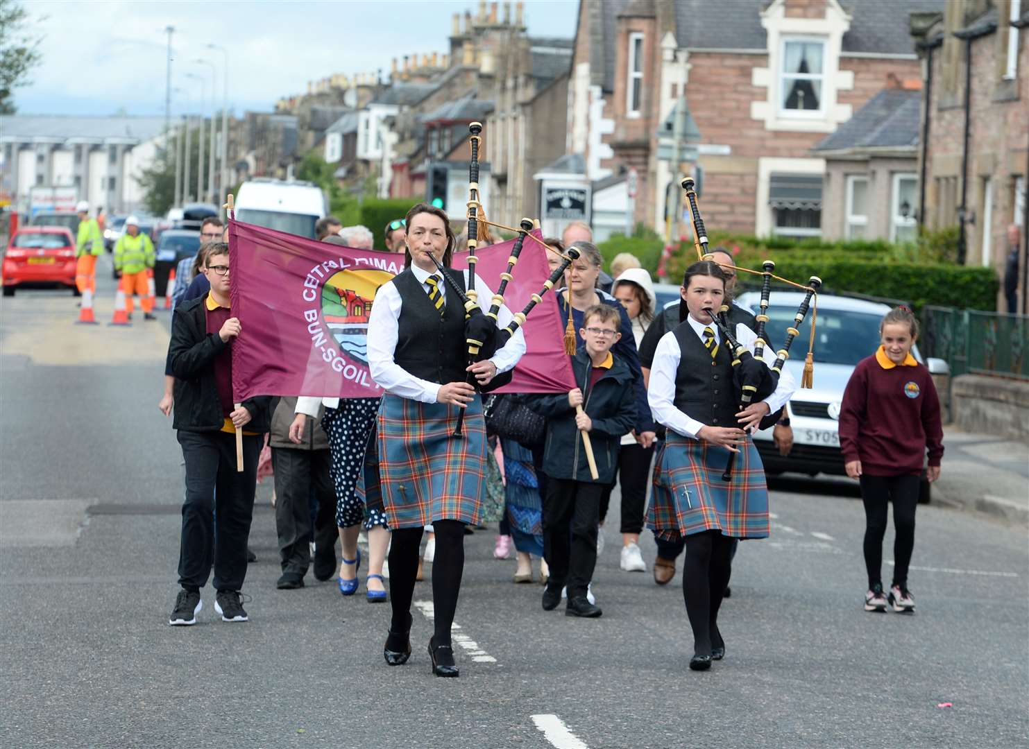Past and present pupils of Central Primary School in Inverness took part in a procession to mark its 200th anniversary. Pictures: Gary Anthony.