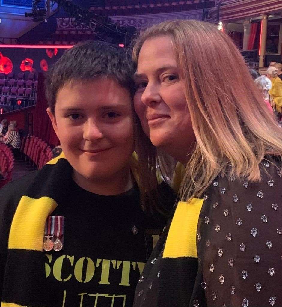 Jack with his mother Rebecca (Scotty’s Little Soldiers/PA)