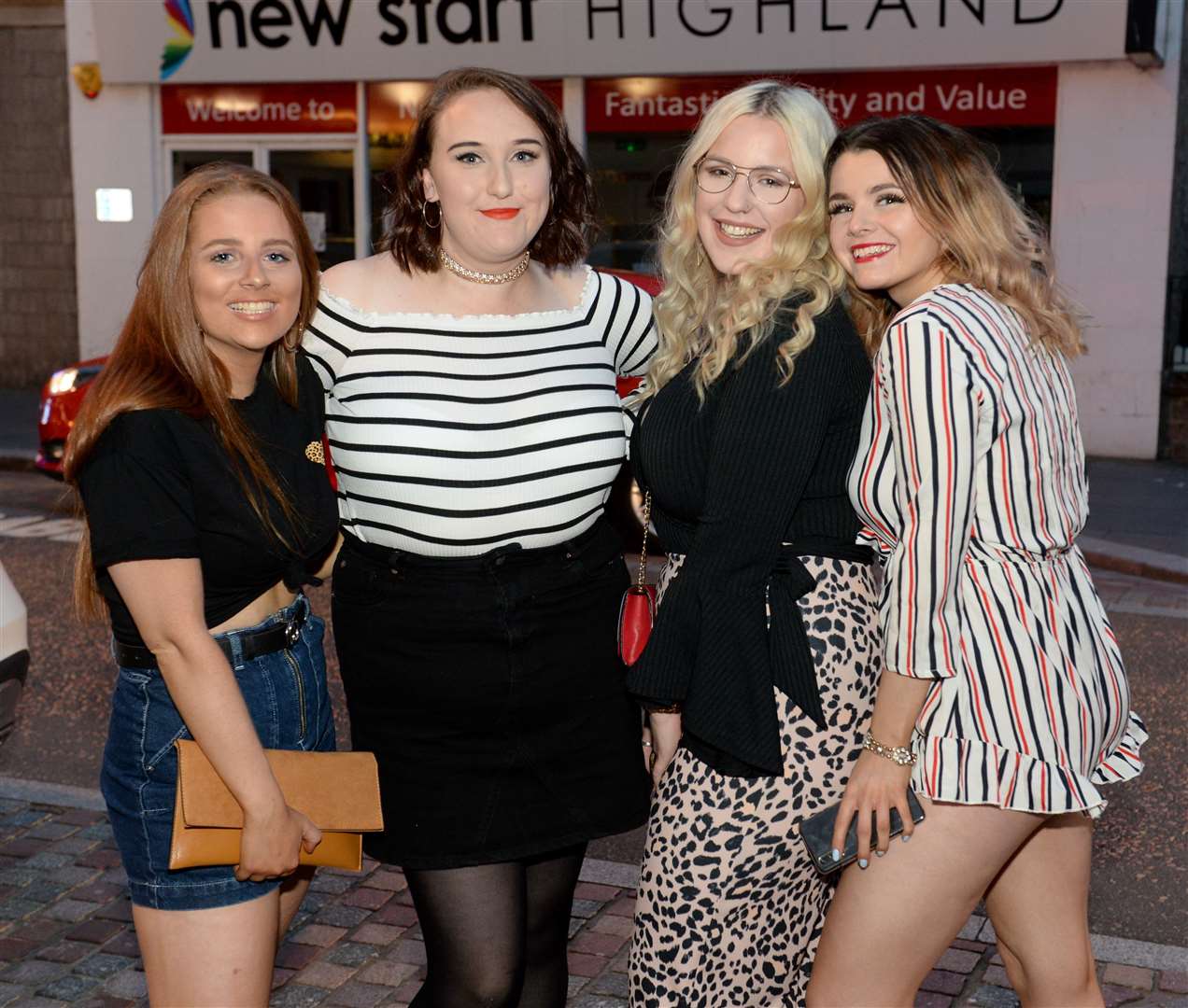 Night out for(left)Katie Murray,Emily Taylor,Amy Davidson and Iola Skinner.Picture: Gary Anthony.