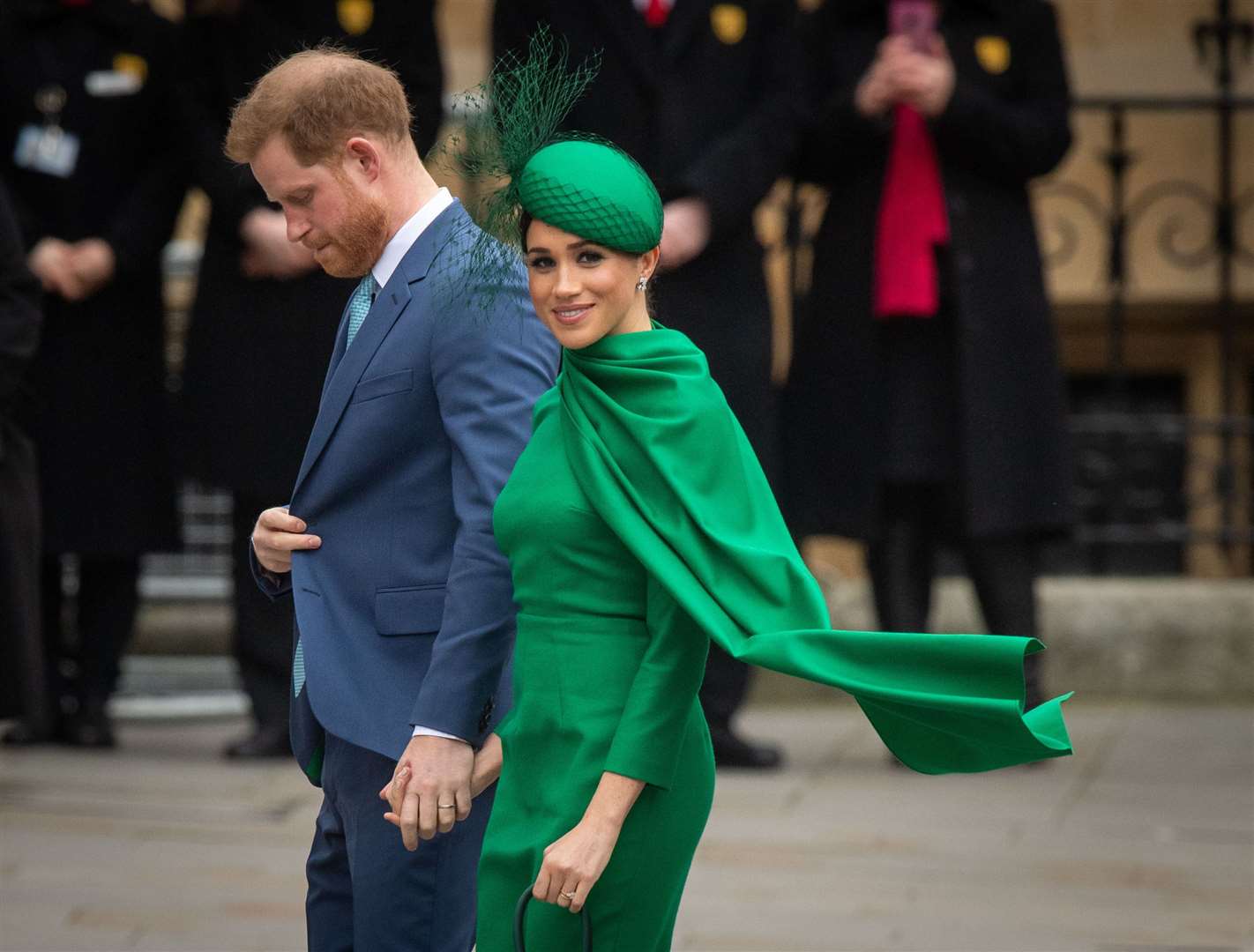 The Duke and Duchess of Sussex arrive at the Commonwealth Service at Westminster Abbey in March 2020 (Dominic Lipinski/PA)