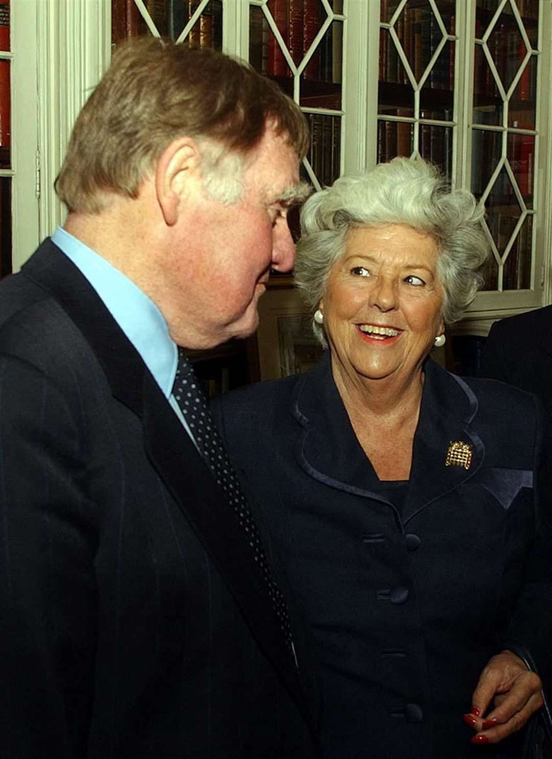 Sir Bernard Ingham with former Speaker of the House of Commons Betty Boothroyd (John Stillwell/PA)