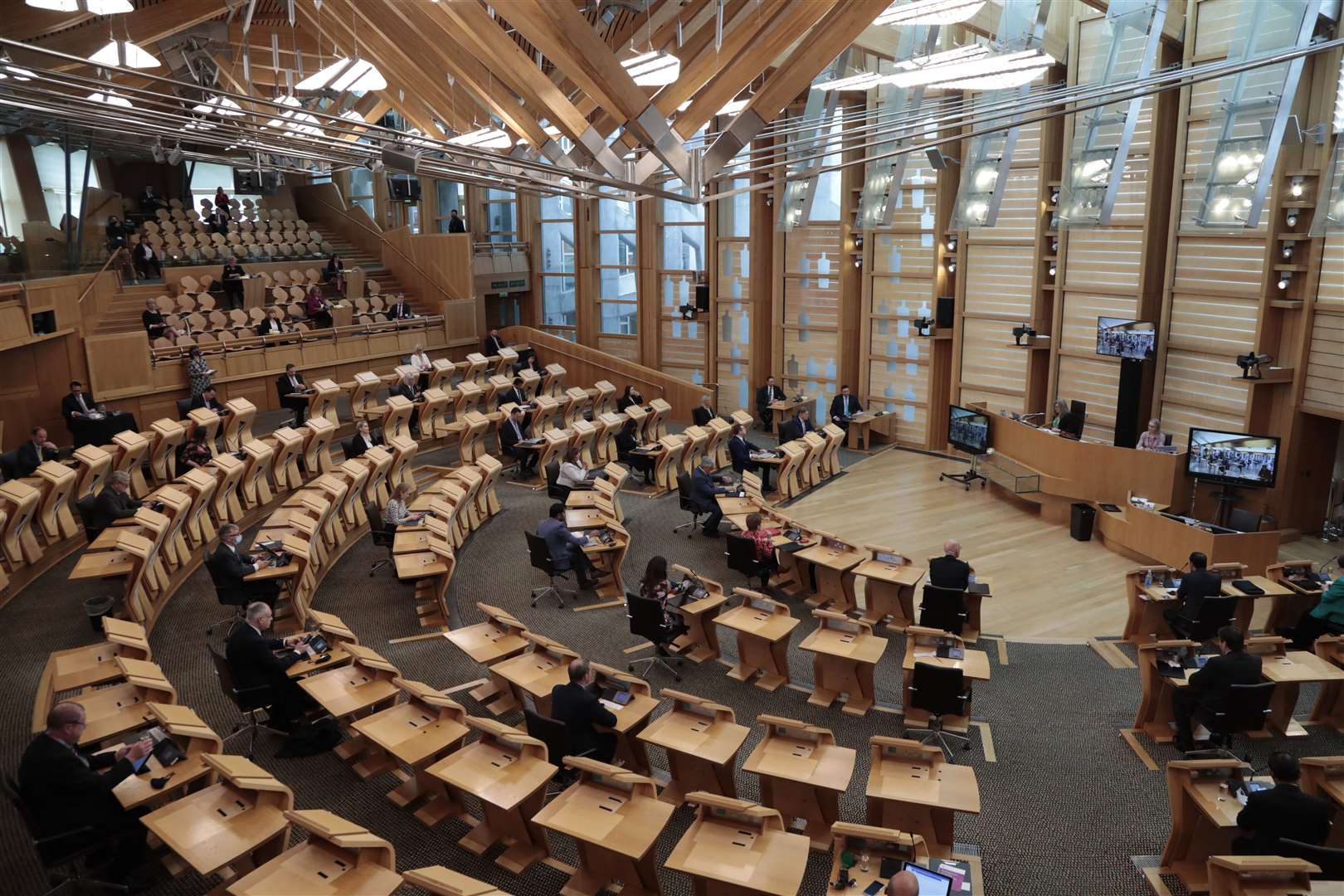 Scottish parliament chamber.