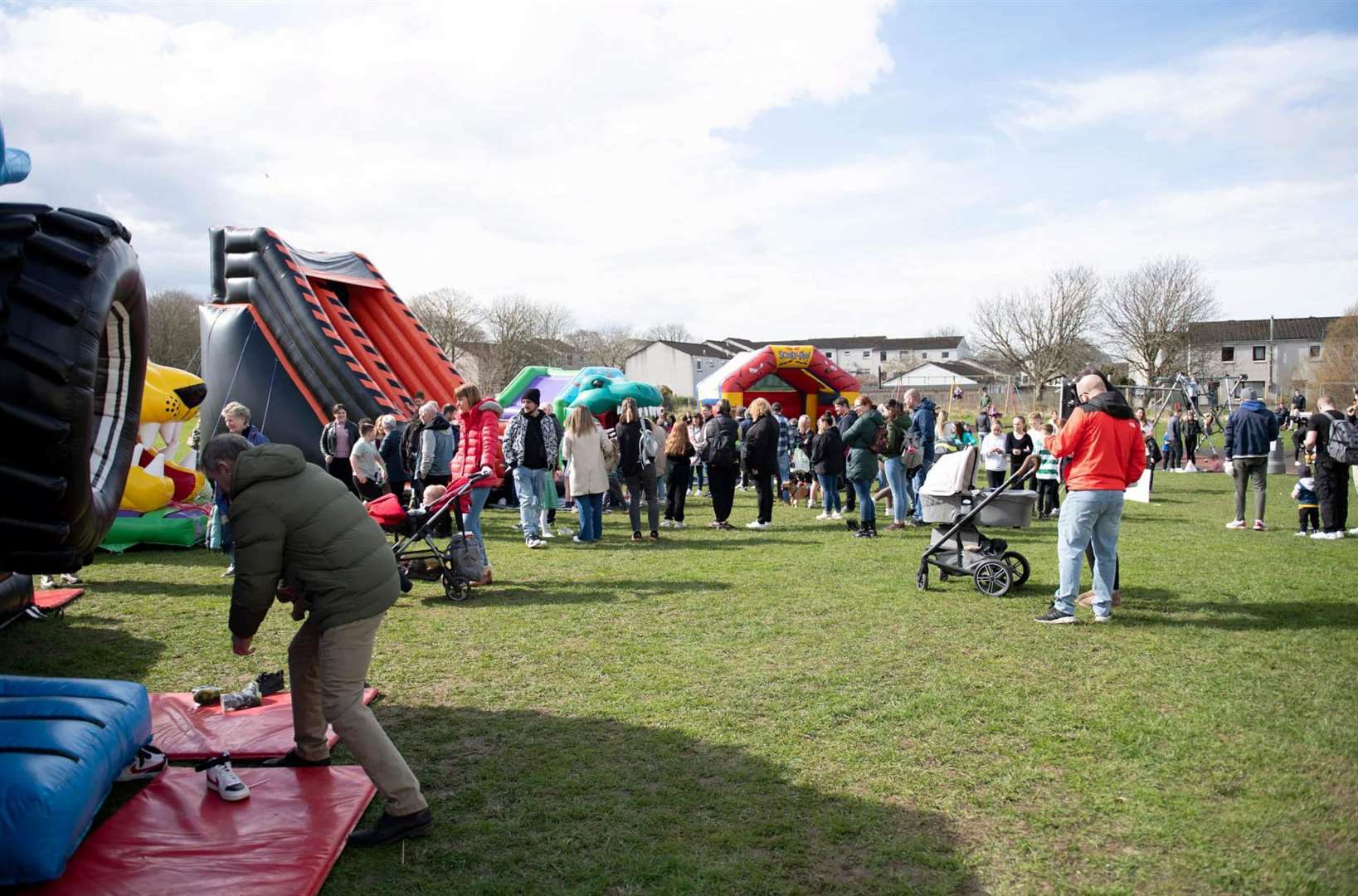 There was a large turnout for the popular fun day, with families enjoying some of the inflatable fun. Picture: Craig Johnson at ‘I Do Photography’.