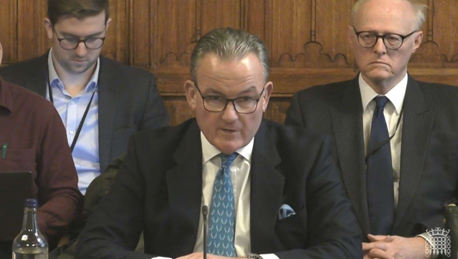 David Neal, former independent chief inspector of borders and immigration giving evidence to the Home Office Select Committee (House of Commons/UK Parliament/PA)