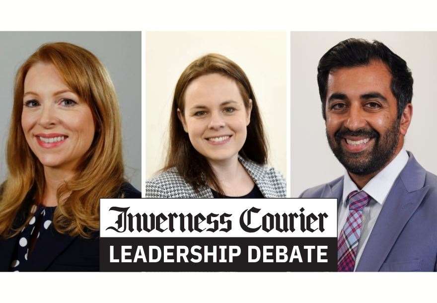 The candidates from left: Ash Regan, Kate Forbes, Humza Yousaf.