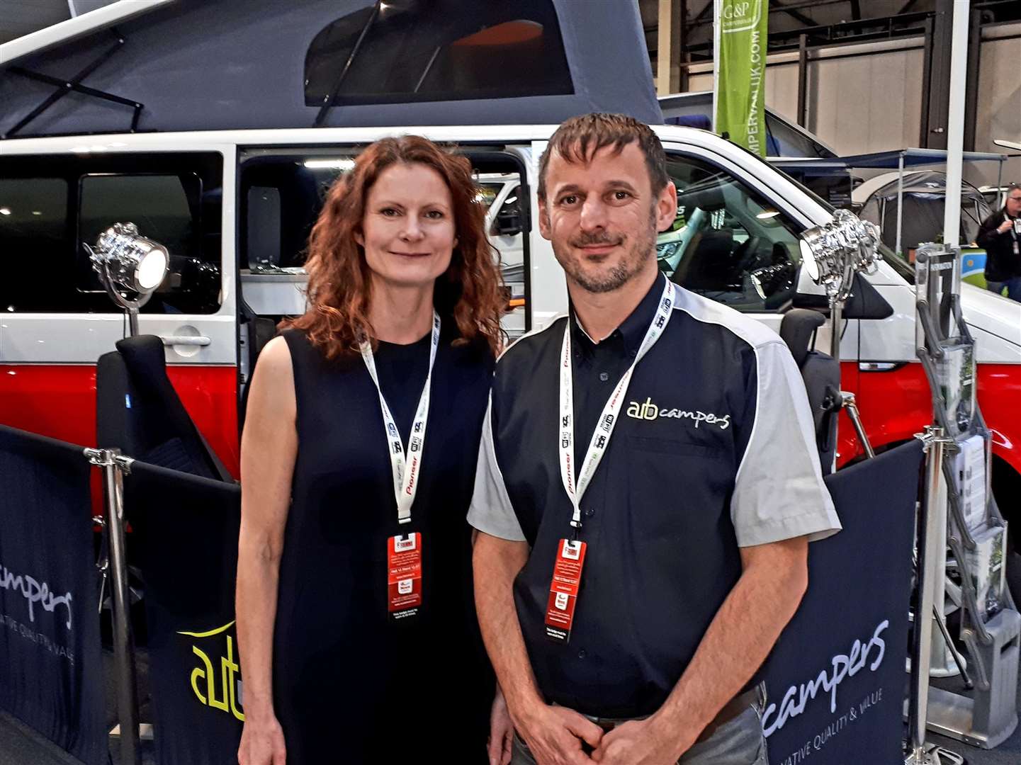 TEAMINGUP: Highland Auto Campers owner Mark Jarratt with girlfriend Alicia.