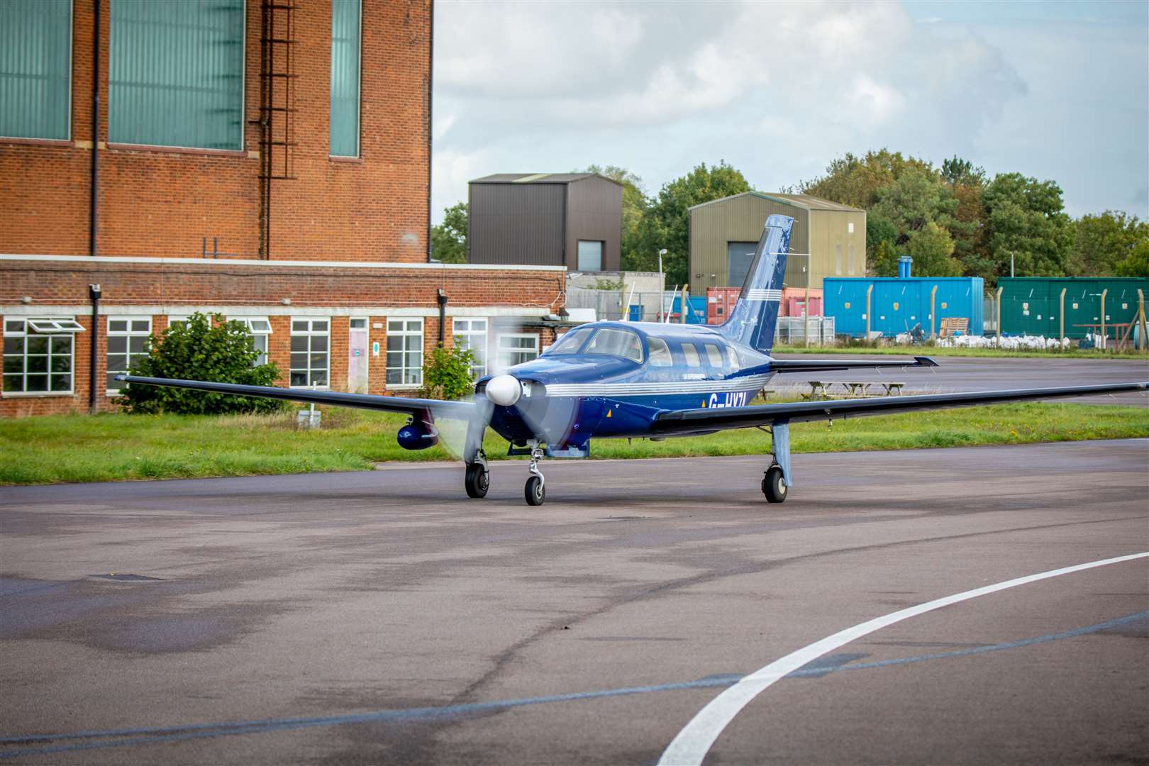 ZeroAvia six-seater aircraft preparing for a hydrogen electric flight.