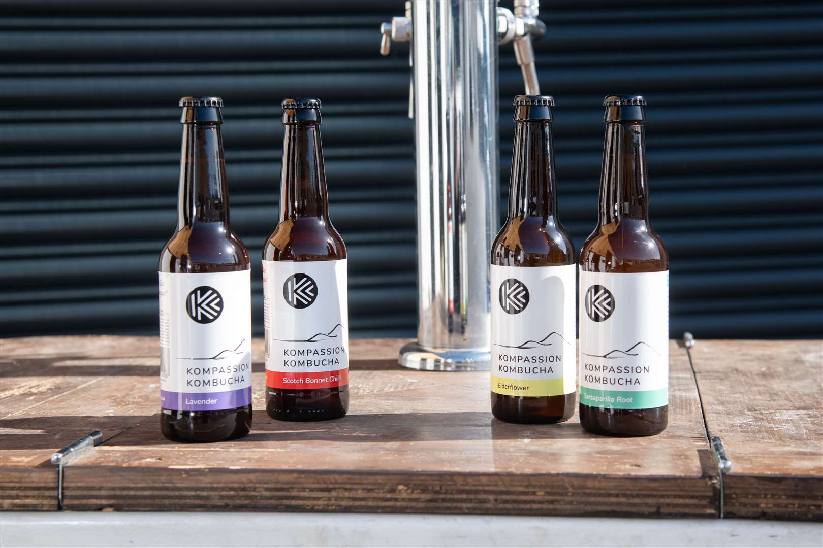 Kompassion Kombucha comes in four flavours.