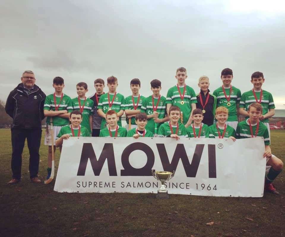 Beauly Shinty Club celebrated becoming North Under-14 champions.