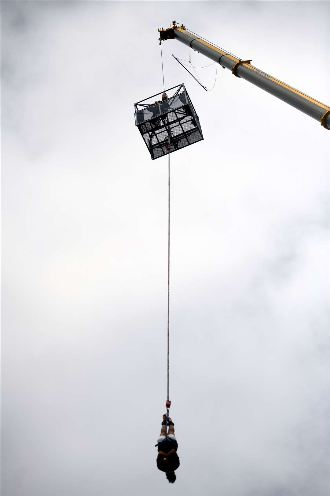 Sandeep Varma bungee jumping. Picture: James Mackenzie.