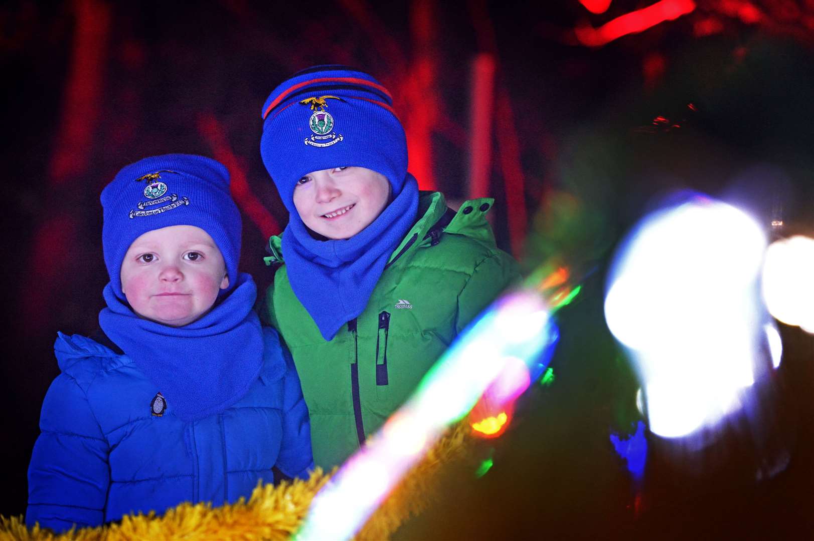Winter Wonderland 2018..Brothers Euan Grant (3) and Seumas Grant (6) from Avoch...Winter Wonderland 2018.Picture: Gair Fraser. Image No. 042785..