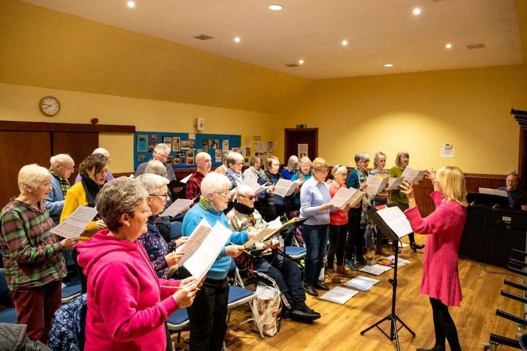 Inverness Singers choir rehearsal.