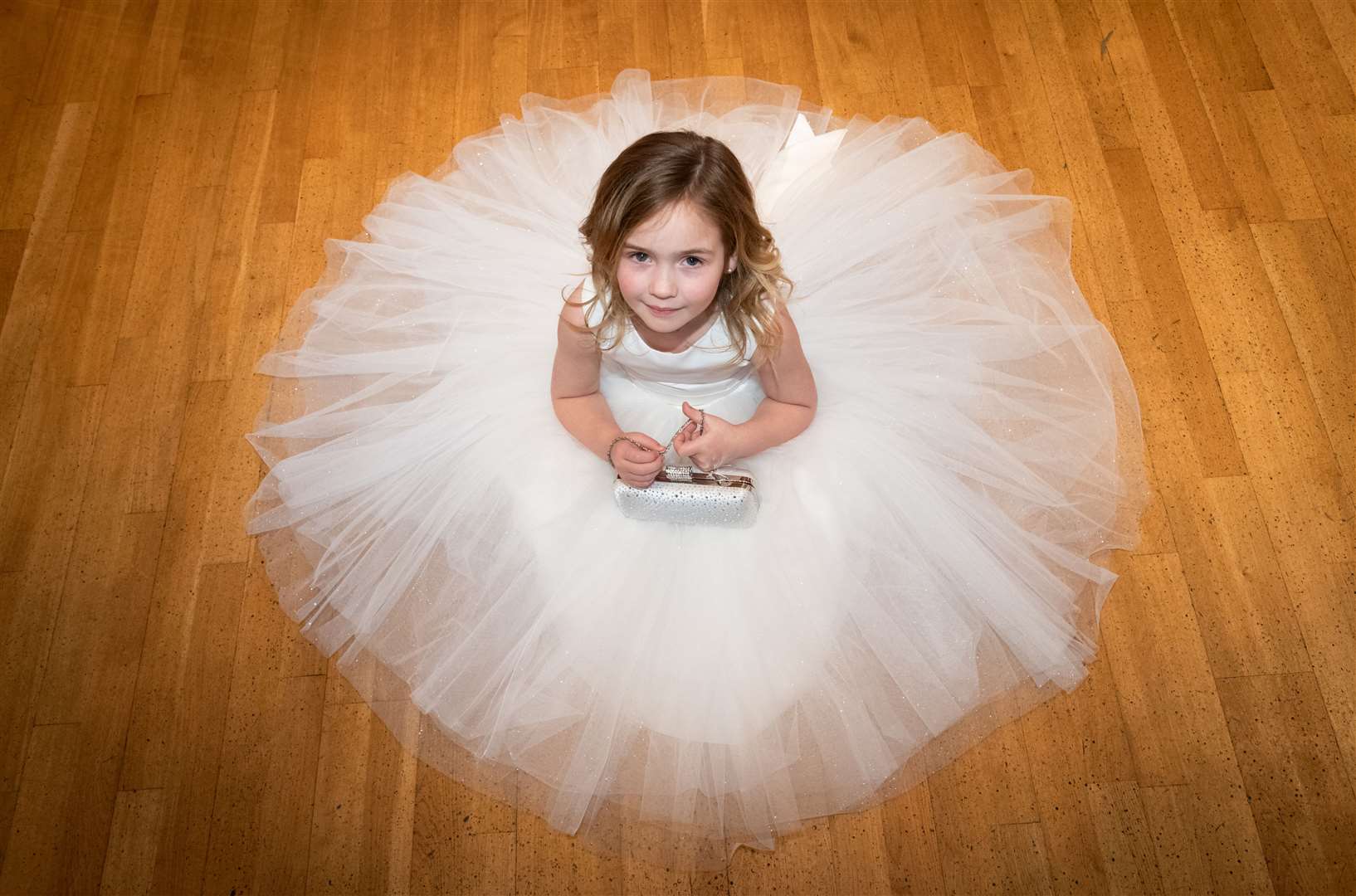 Flower girl dresses were a feature. Picture: Callum Mackay.
