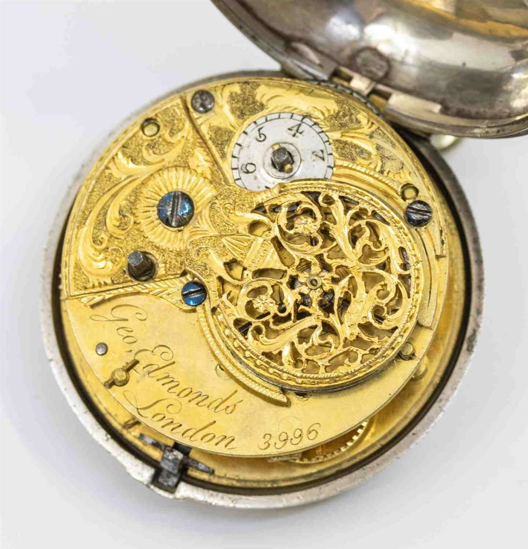 The watch was hallmarked for London in 1788 and adorned with a chain and fob seal (Hansons Auctioneers/PA)