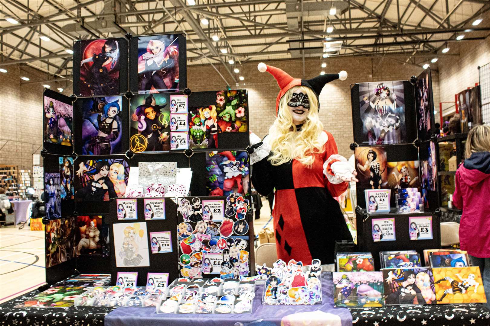 Clownetina was just one of many trade stand sellers at ComiCon. Photo: Niall Harkiss