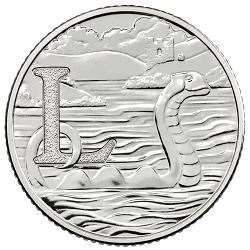 The Loch Ness monster 10p alphabet coin which has been ranked 17th out of 26 in order of its rarity and value.