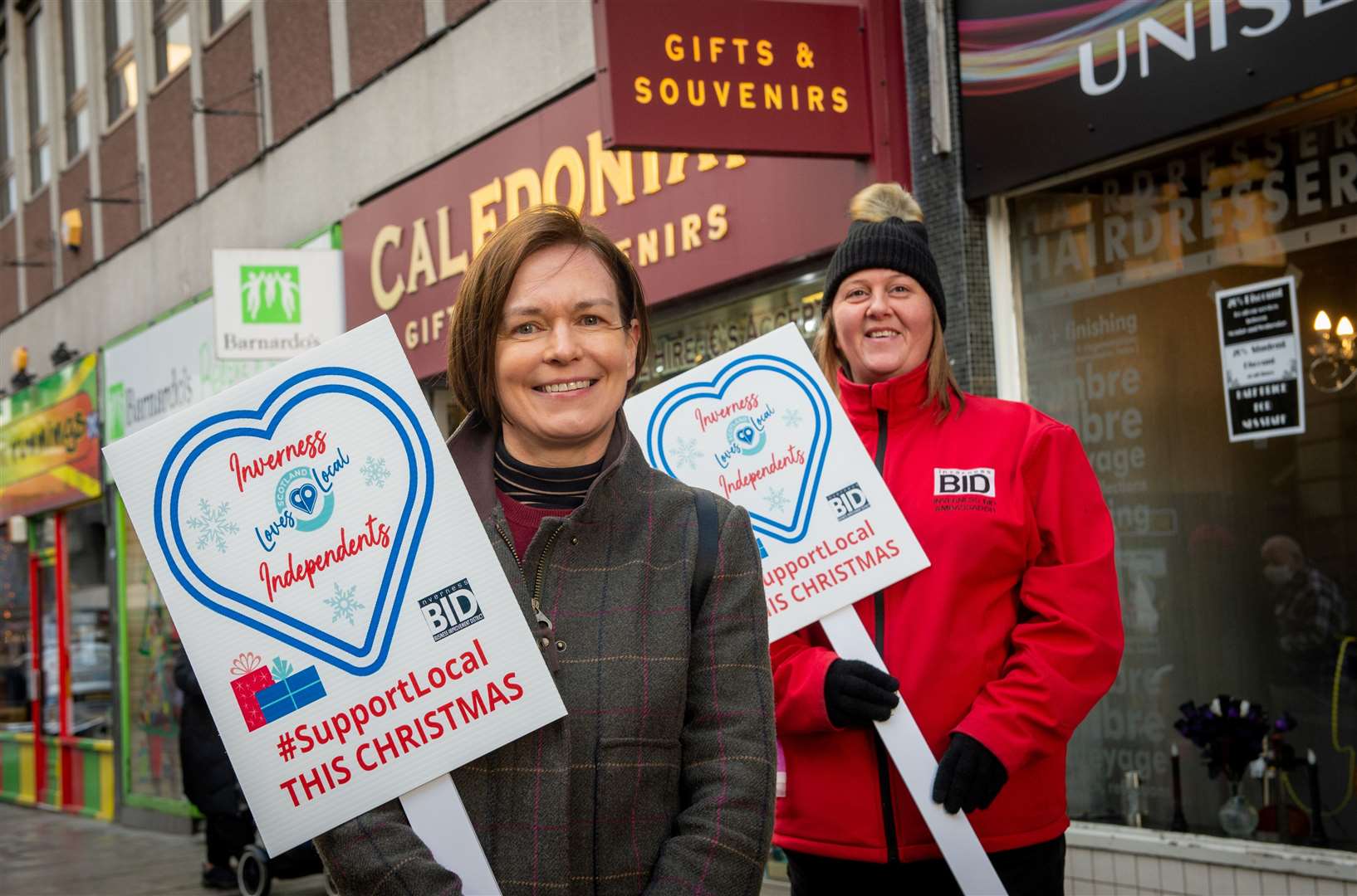 Margaret Laws and Janice Worthing, who have been promoted into new roles at Inverness BID, during a previous campaign.