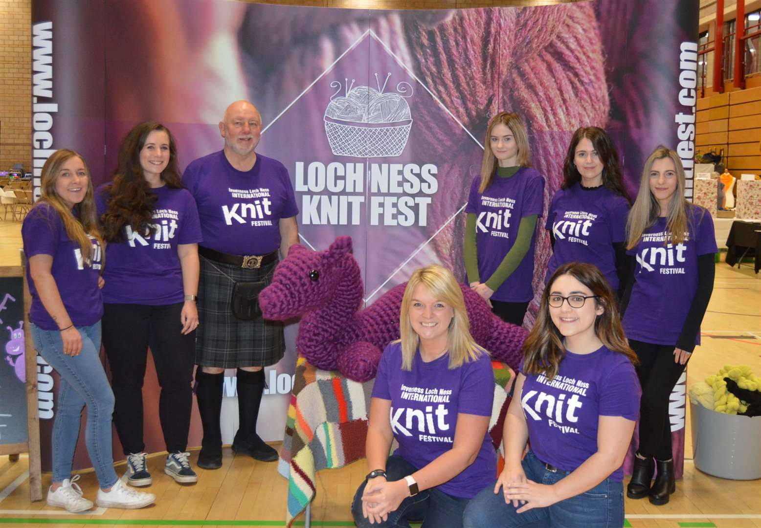 Some of the Loch Ness Knit Fest team at last year’s event.