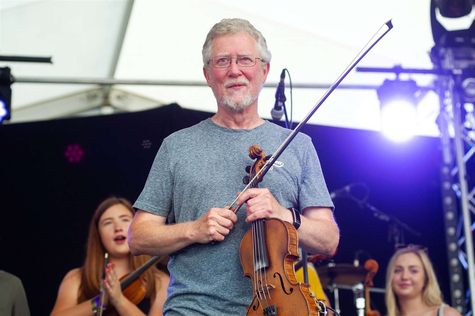 James Alexander at the end of the Sunday session from the Fochabers Fiddlers in 2019.Picture: Daniel Forsyth