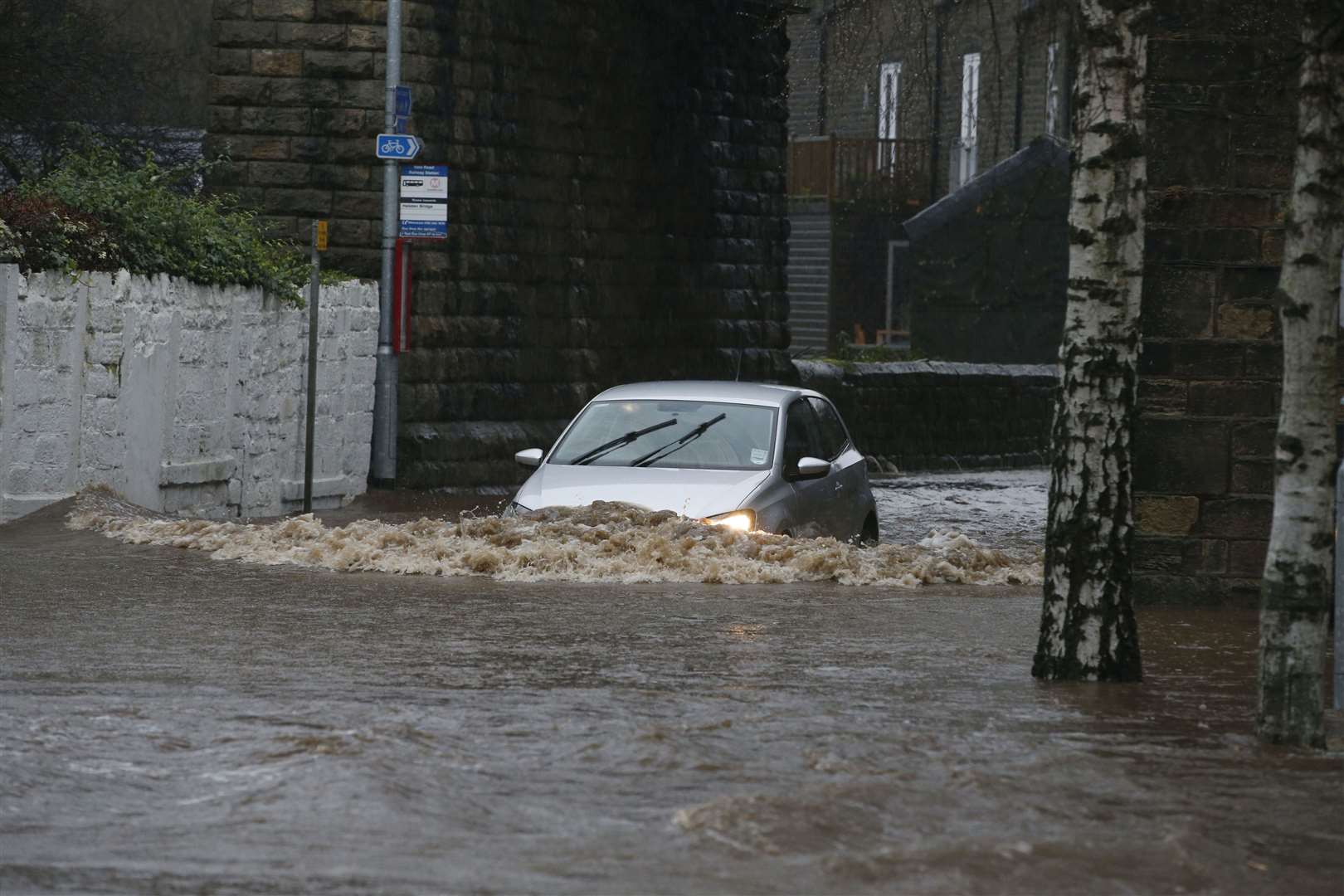 Flooding in Mytholmroyd in Calderdale, West Yorkshire, on Boxing Day 2015 (PA)