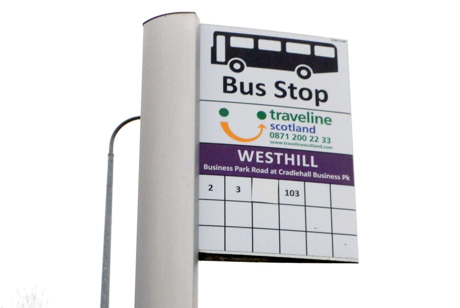 Westhill bus stop. Picture: James Mackenzie.