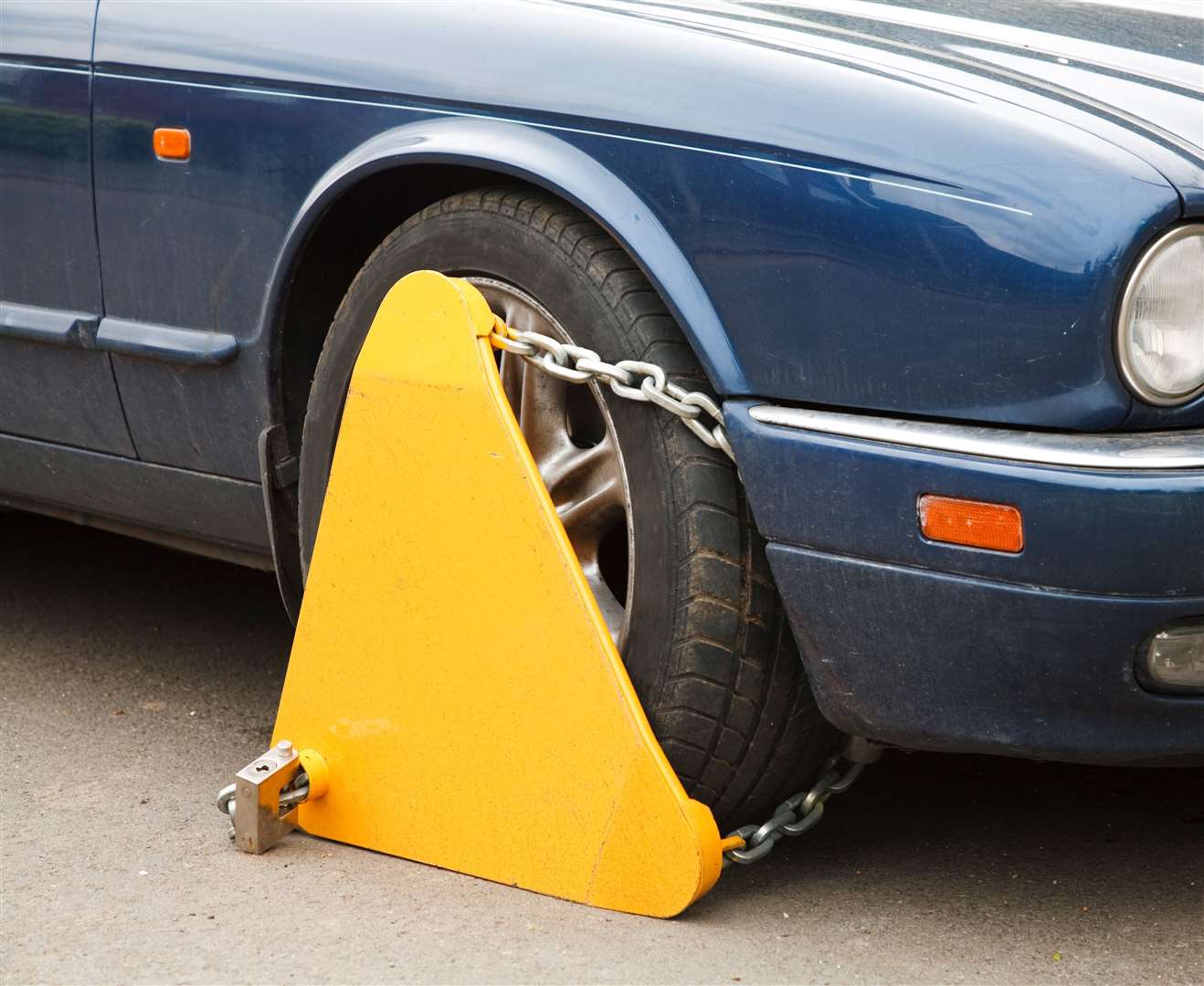 A car clamping elsewhere in the UK – agency picture.