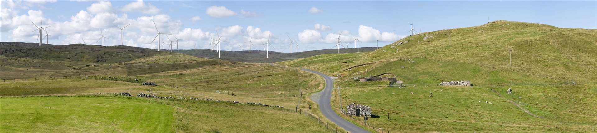 Artist's impression of Shetland's Viking Wind Farm.
