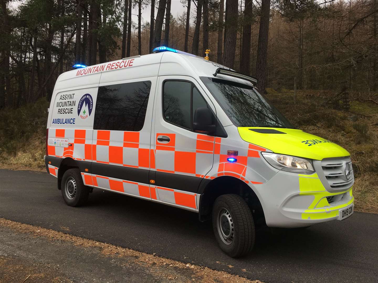 Assynt Mountain Rescue team's new ambulance.
