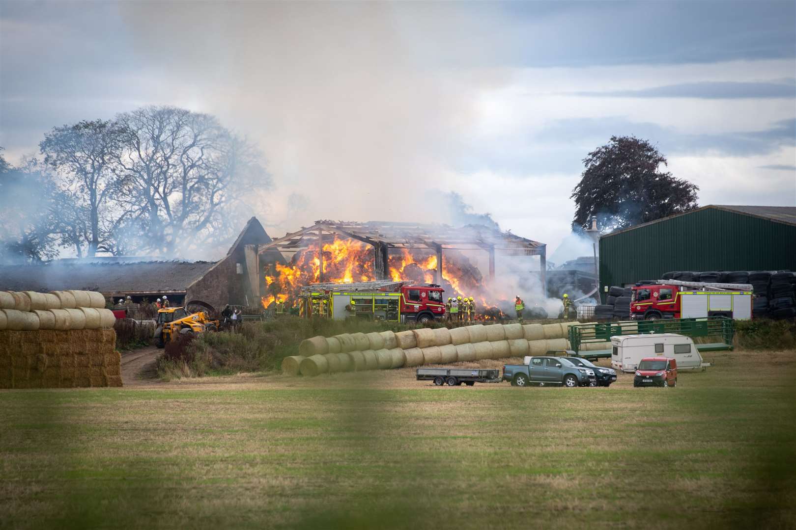 The blaze could be seen for miles around yesterday afternoon at its peak. The SFRS has confirmed there were no casualties.