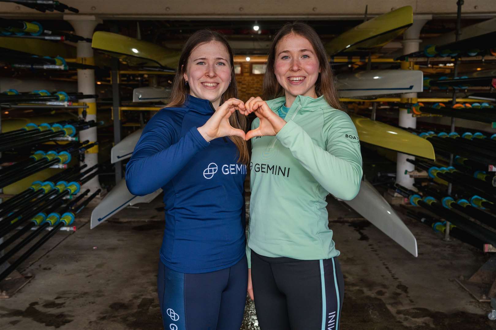 Twin sisters Catherine and Gemma King (Tim Bekir/British Heart Foundation/PA)