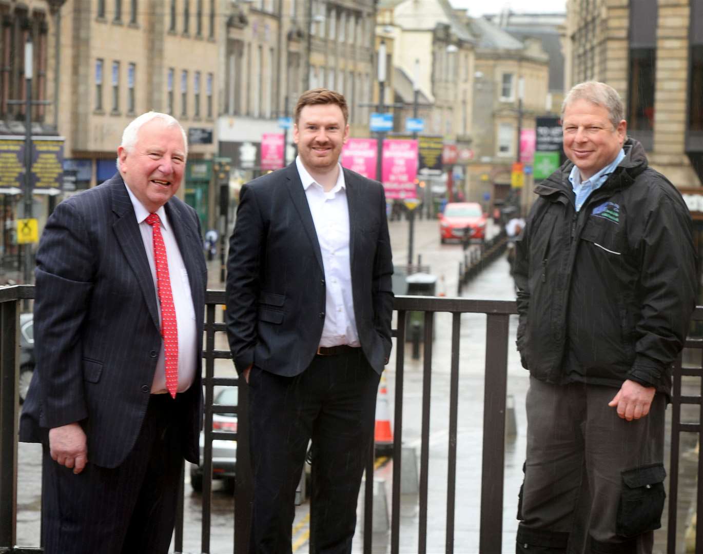 Inverness BID manager Mike Smith,Visit Inverness Loch Ness chief executive Michael Golding and Highland Council city manager David Haas. Picture: Gary Anthony