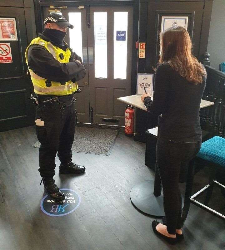 Police are visiting shops in Inverness.