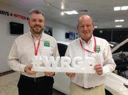 Iain Campbell (left) takes over as clerk of the course for Rally GB from Fred Gallagher.