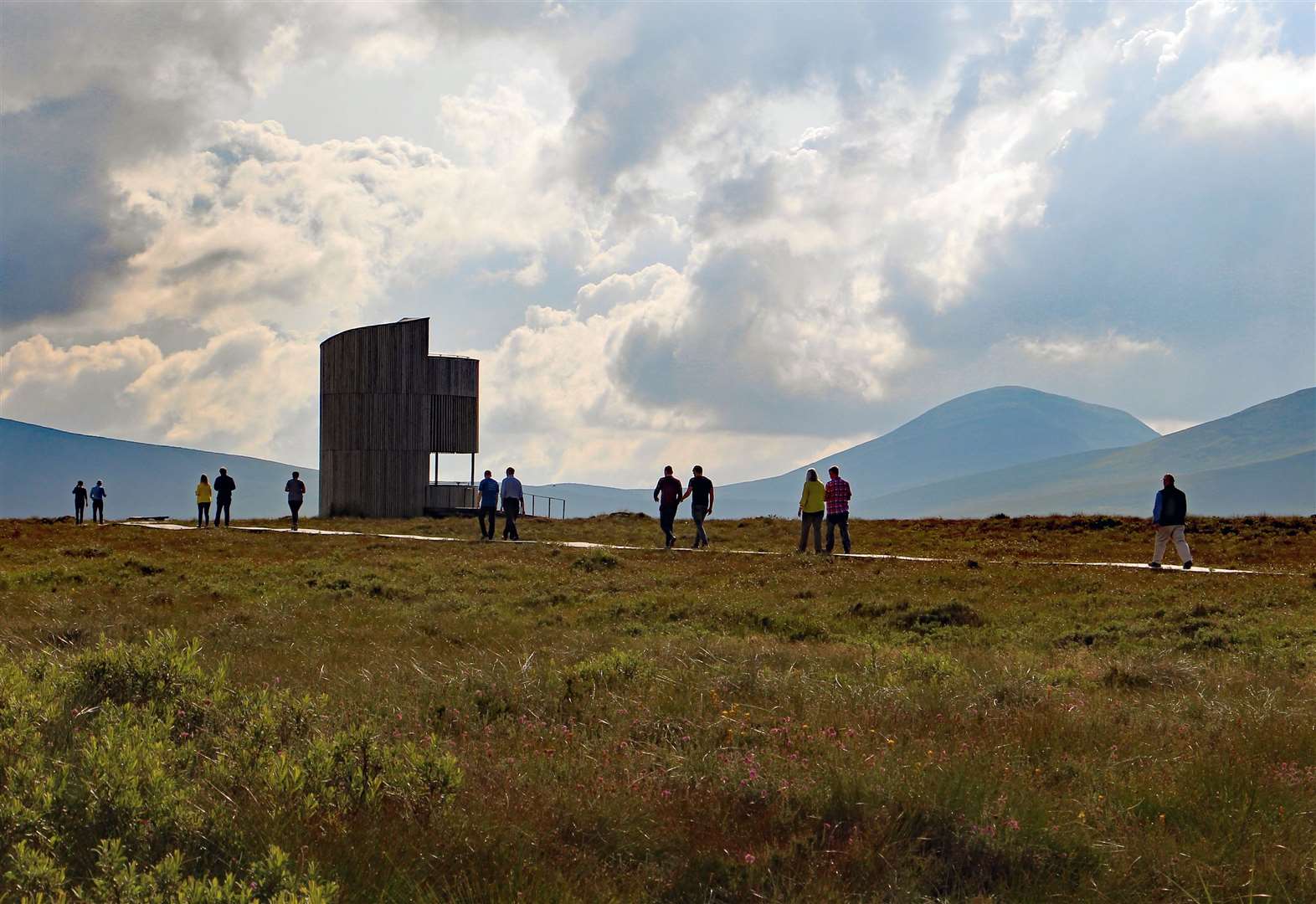 Visitors around the Forsinard lookout tower in the Flow Country last summer. Picture: David Richardson