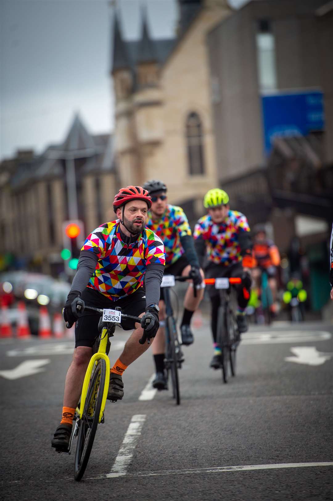 Cyclists coming through Inverness. Pictures: Callum Mackay