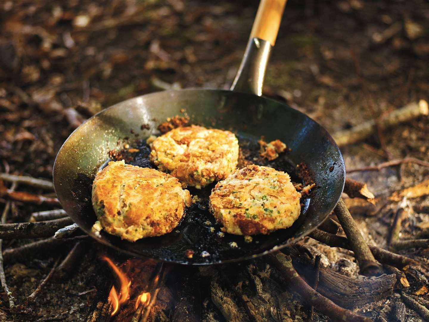 Canoe camp fishcakes from Wilderness Chef: The Ultimate Guide to Cooking Outdoors by Ray Mears. Picture: Ray Mears/PA