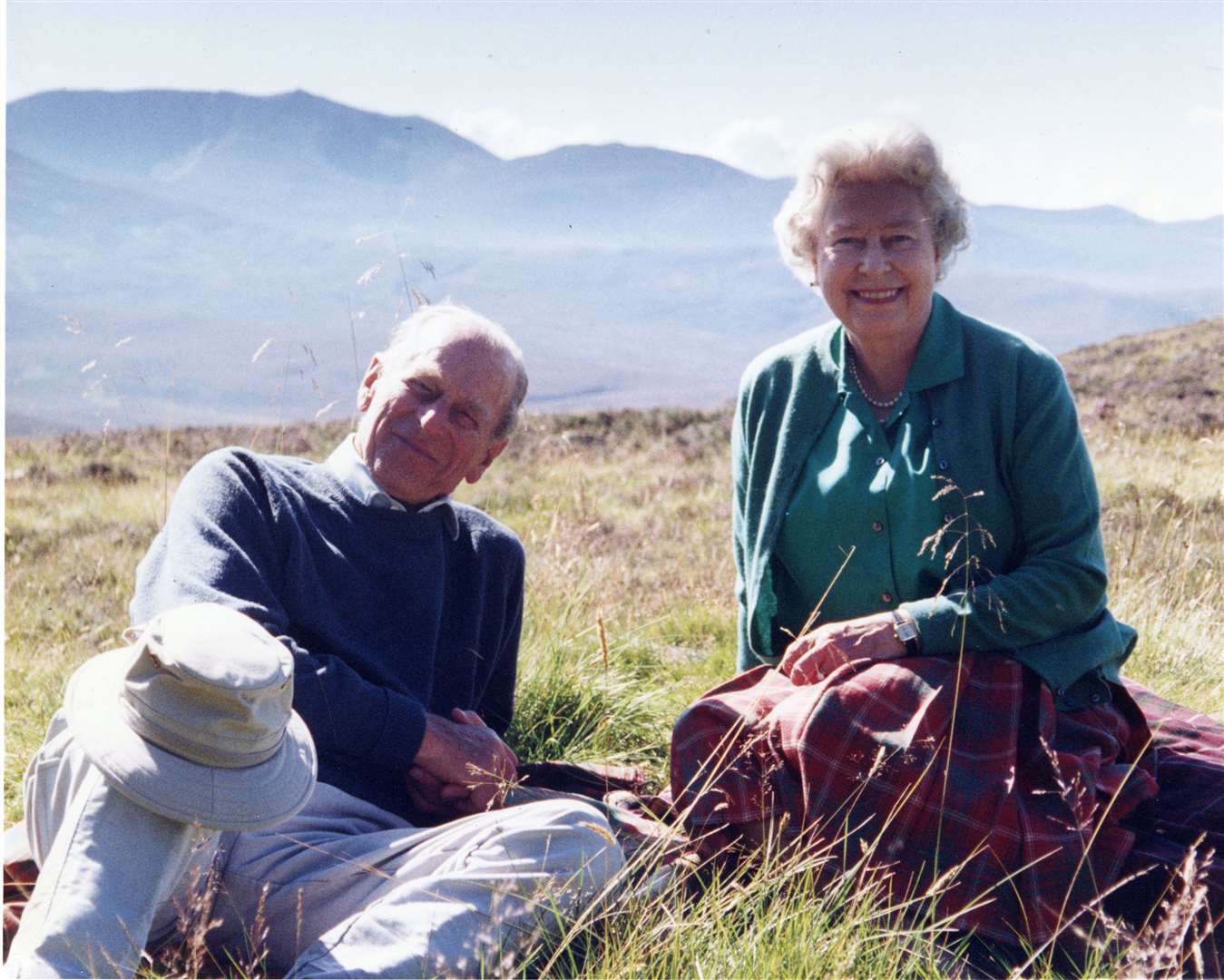 Philip and the Queen relax in the Highlands of Scotland in a private photo released in honour of the duke’s memory (Countess of Wessex)