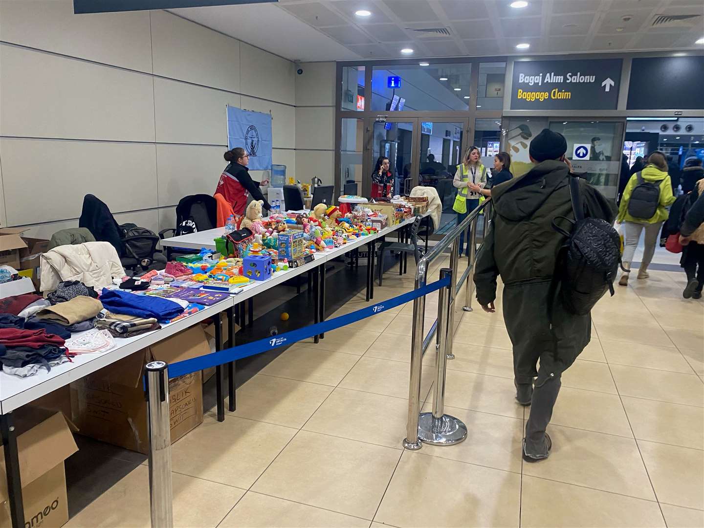 Arrival gate at Antalya airport on Sunday (Basheer Khan)