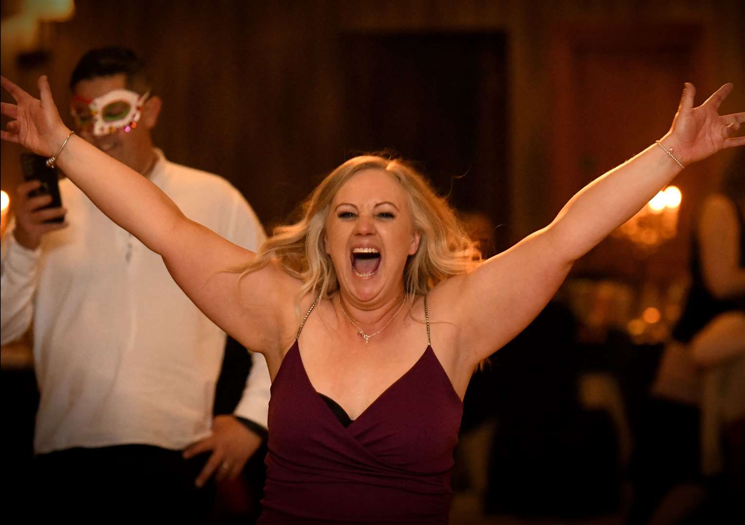 One Inverness woman enjoying the music at the ball.