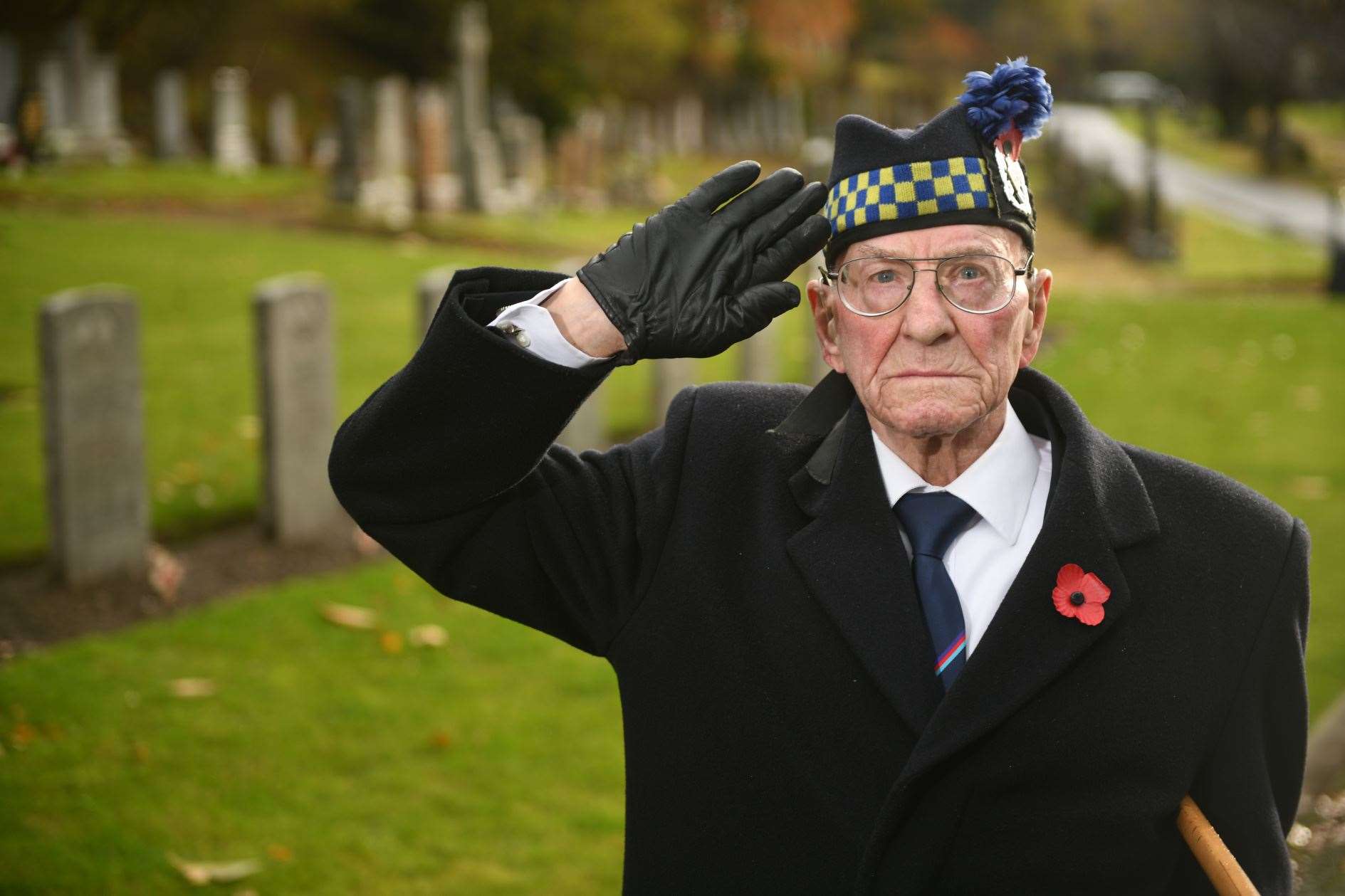 Bill Dingwall remembers the fallen. Picture: James Mackenzie