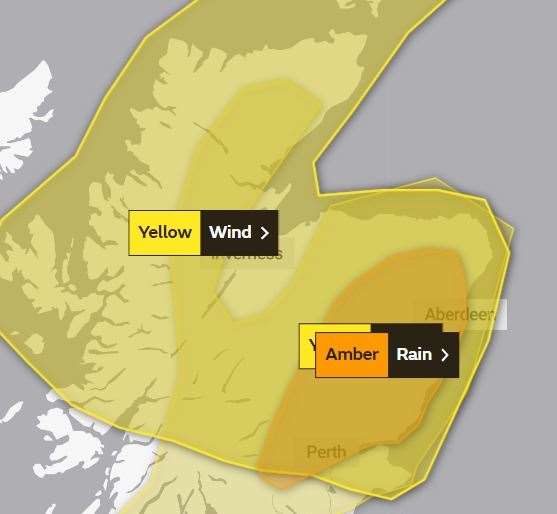The revised warning areas. Picture: Met Office.