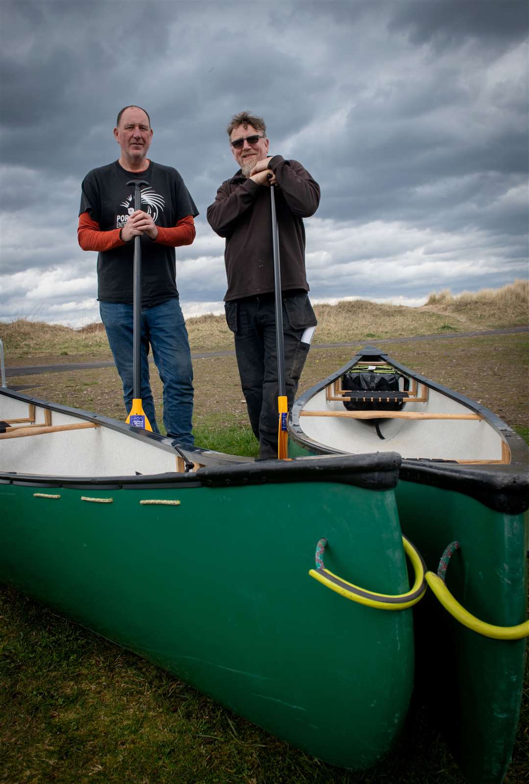 Cory Jones and Dave Crosbie, successfully complete a 1000 mile canoe through the Canadian Wilderness.. Picture: Callum Mackay.