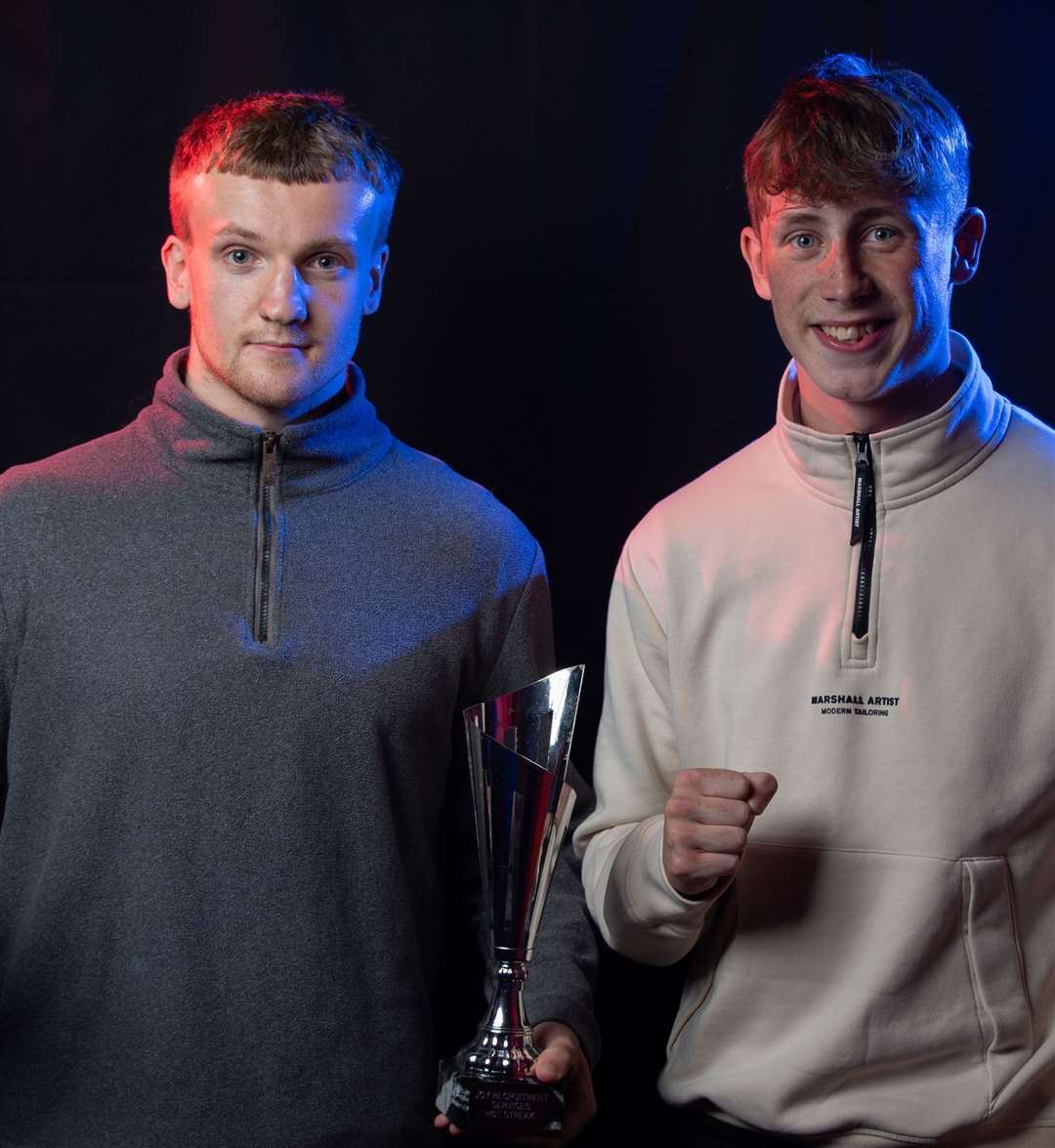 Joe Kinsella and Joshua Morrison shared the honours for Highland Boxing Academy's 2021/22 hot streak award. Picture: David Rothnie