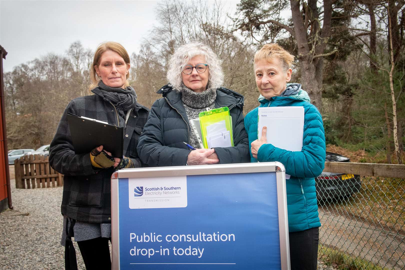 Community Forum-SSEN Plans for Beauly (Facebook) are concerned about SSEN's plans for the area. Denise Davies, Elaine Hodgson and Liz Mclargy. Picture: Callum Mackay..