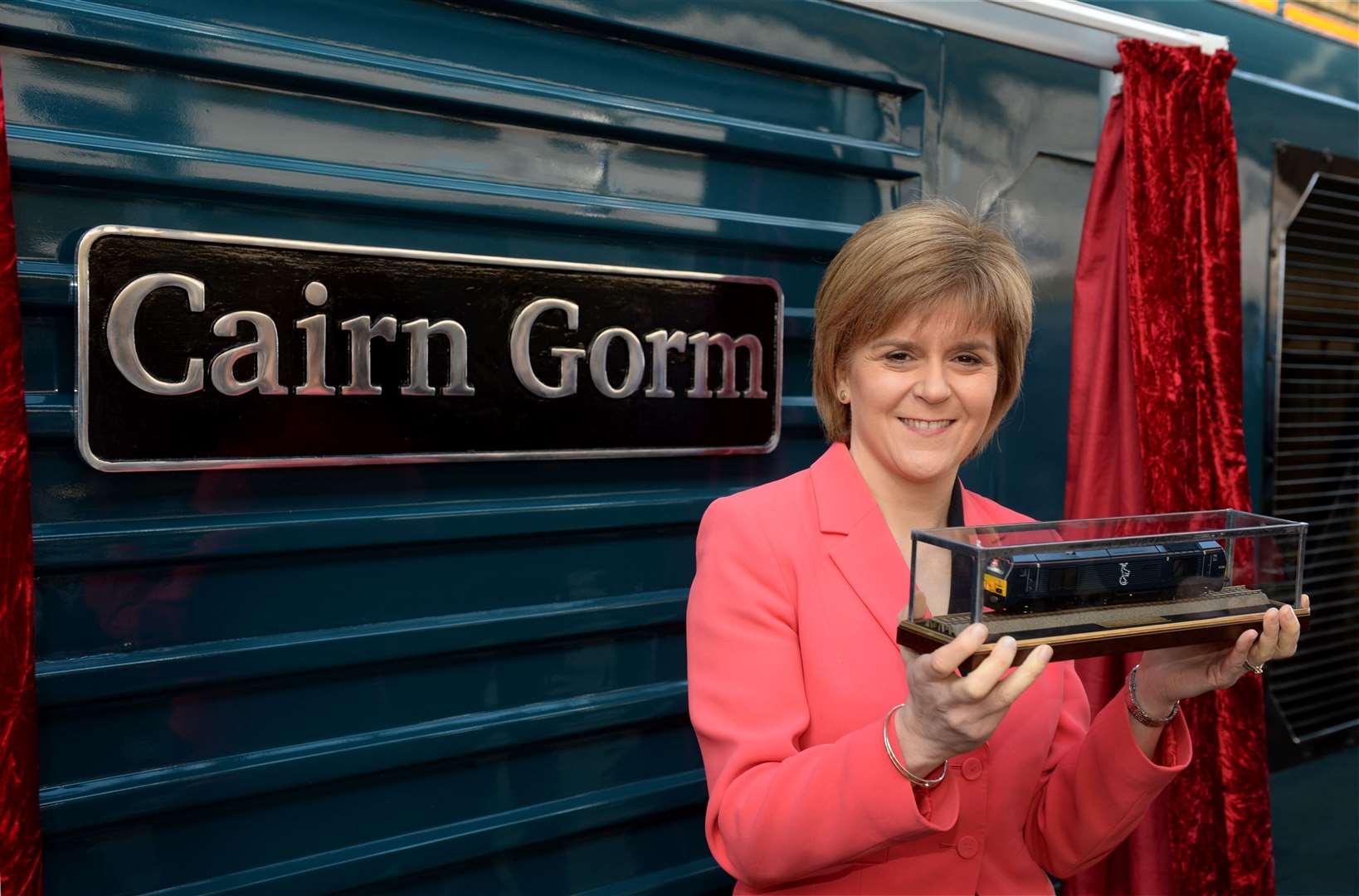 Nicola Sturgeon during the naming of a Caledonian Sleeper train in Inverness. Picture: Gair Fraser.
