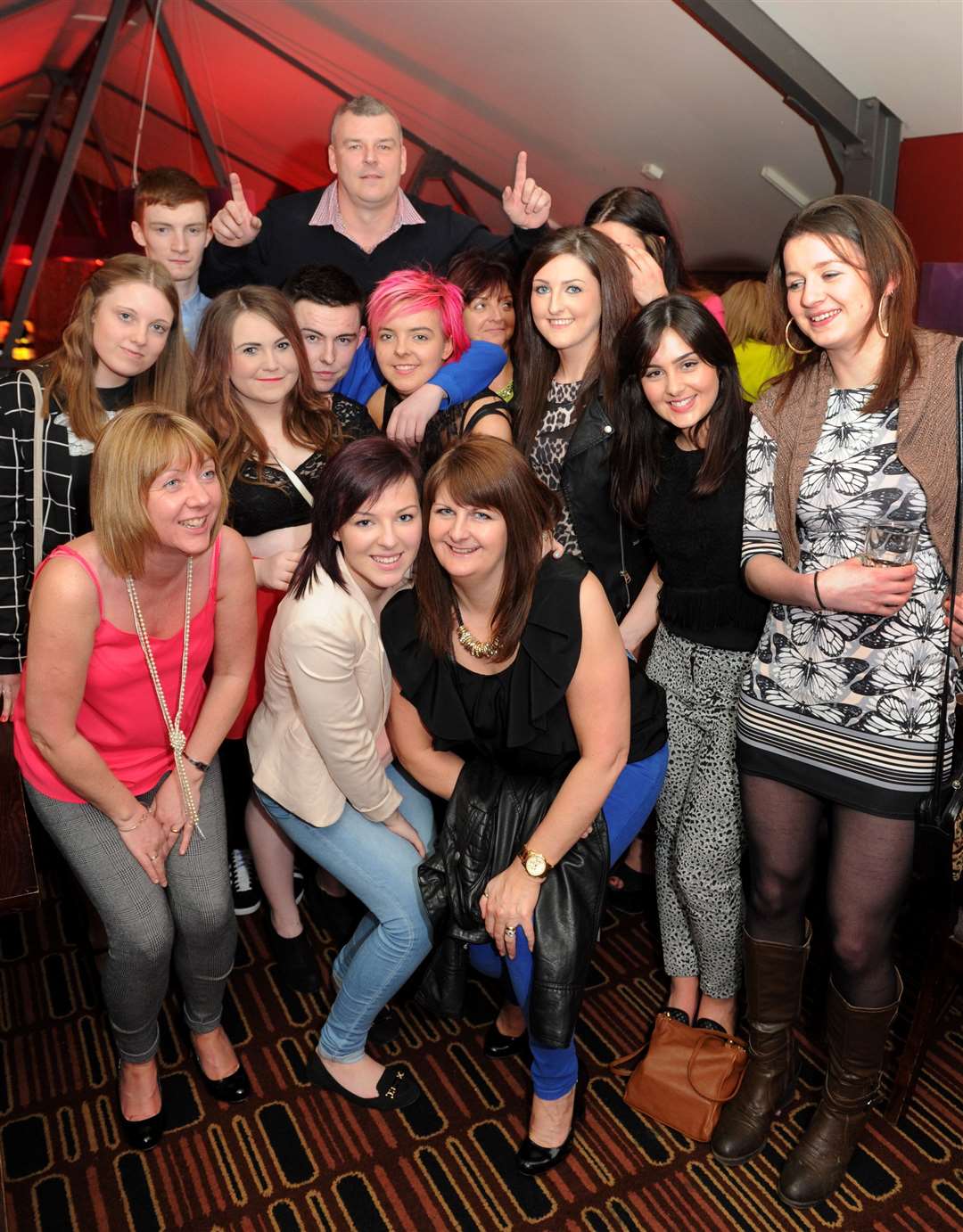 Cityseen ,Cherie MacKenzie (centre ,cream ) enjoys her 19th birthday with family and friends. Picture: Gary Anthony.
