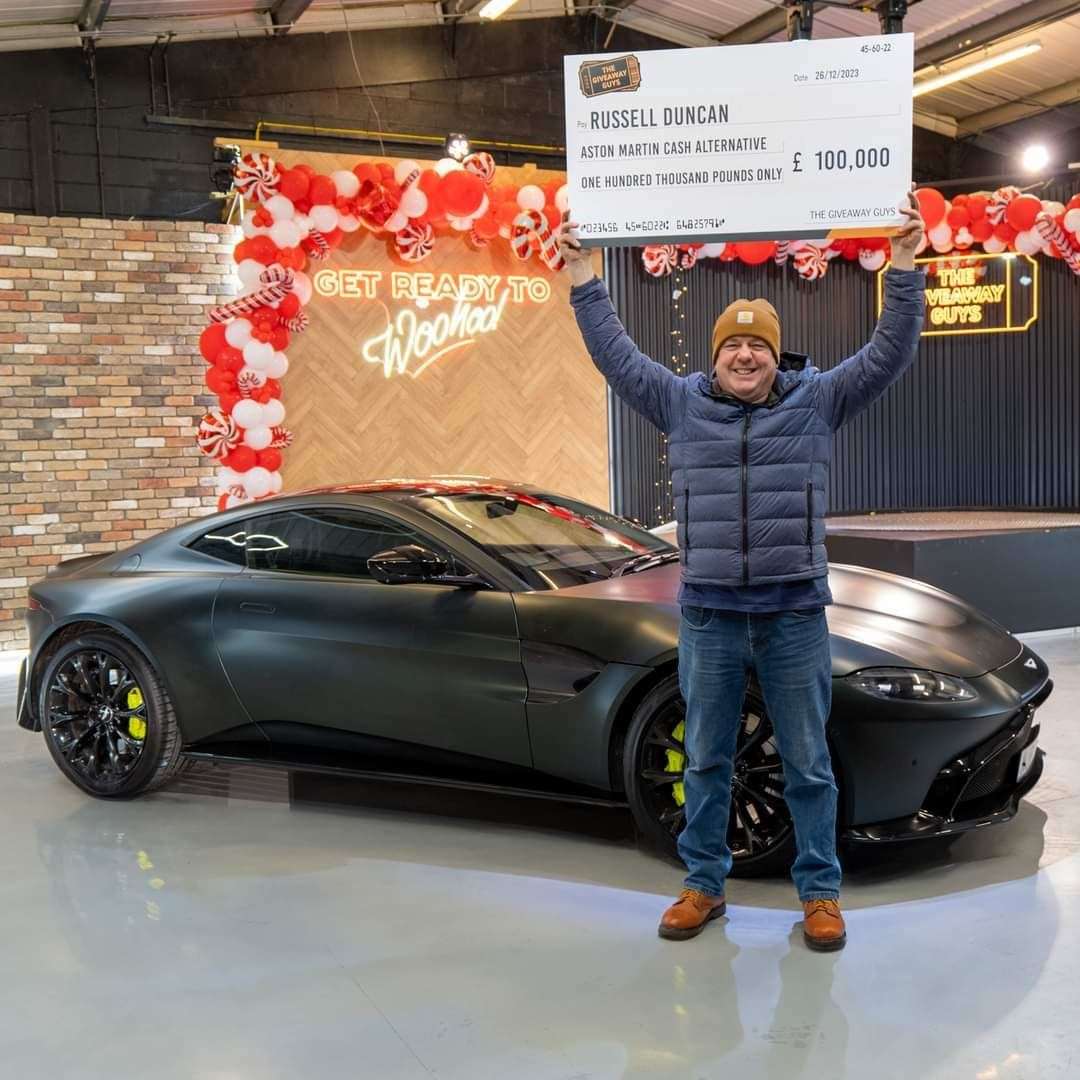Russell Duncan won £100,000 in a giveaway.