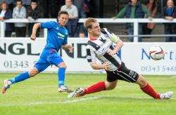 Danny Williams goes for goal in Caley Thistle's 2-1 weekend win at Elgin City.